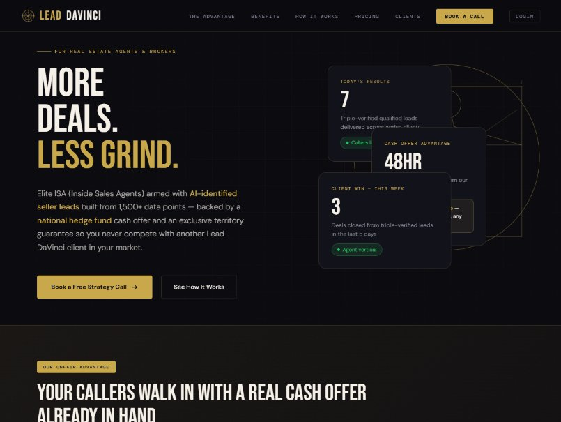 LeadDavinci website